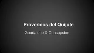 proverbios del quijote