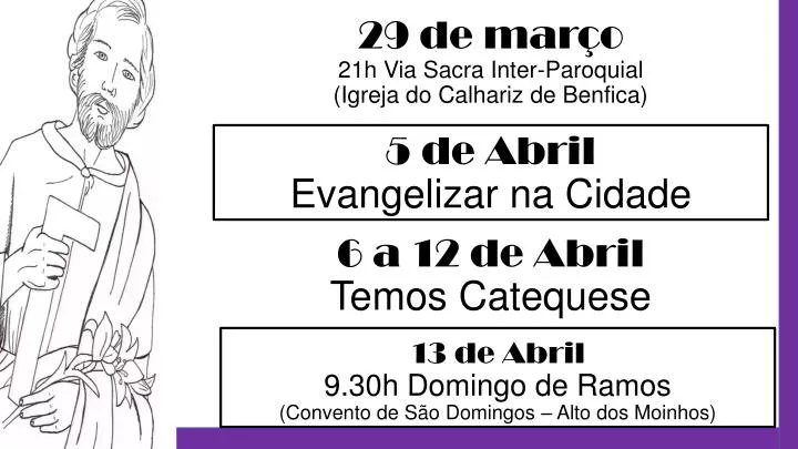 5 de abril evangelizar na cidade