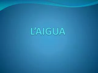 l aigua