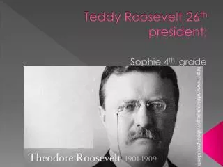 Teddy Roosevelt 26 th president;