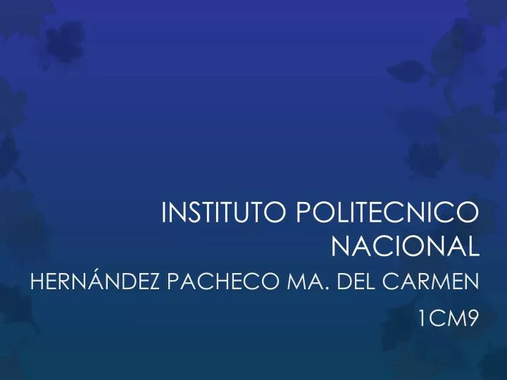 instituto politecnico nacional