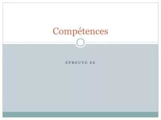comp tences