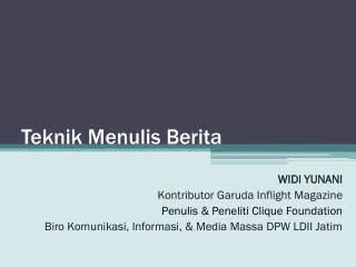 teknik menulis berita