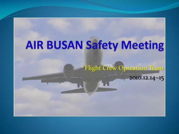 air busan safety meeting