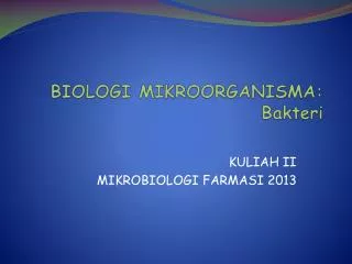 biologi mikroorganisma bakteri