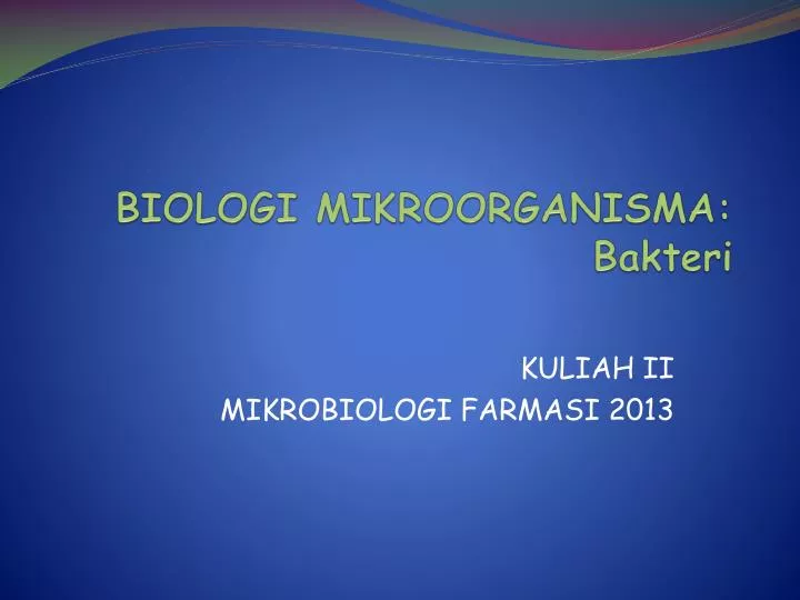 biologi mikroorganisma bakteri