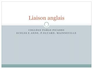 liaison anglais