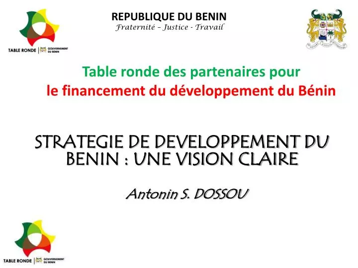 table ronde des partenaires pour le financement du d veloppement du b nin