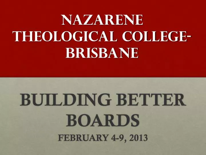 nazarene theological college brisbane