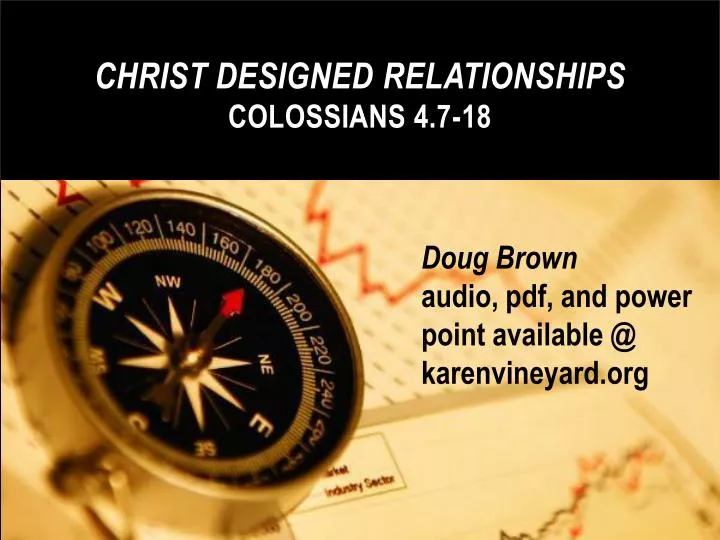christ designed relationships colossians 4 7 18