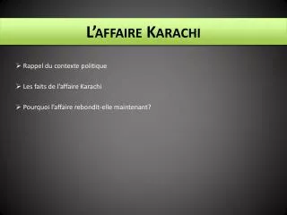 L’affaire Karachi