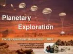 Planetary Exploration - slide 1