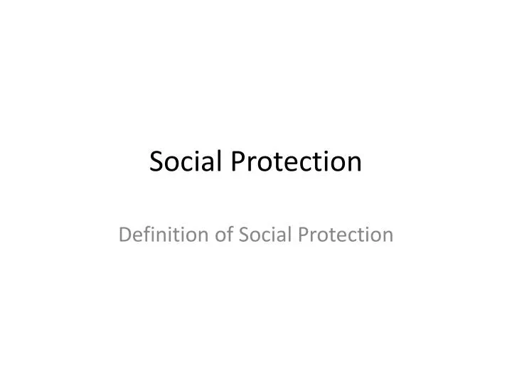 social protection