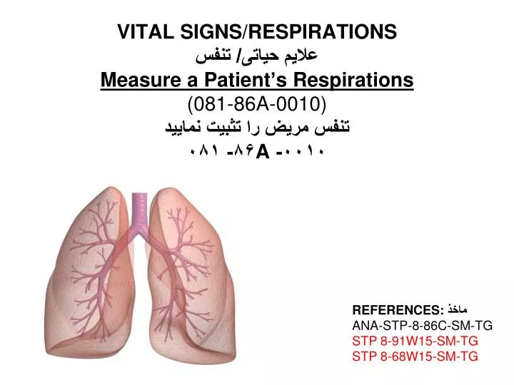 vital signs respirations measure a patient s respirations 081 86a 0010 a