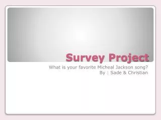 Survey Project
