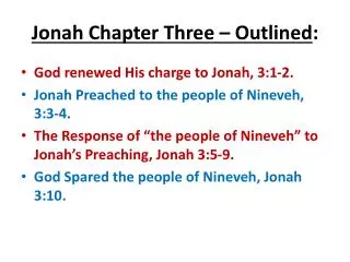 jonah chapter three outlined