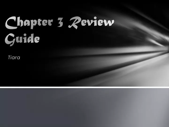 chapter 3 review guide