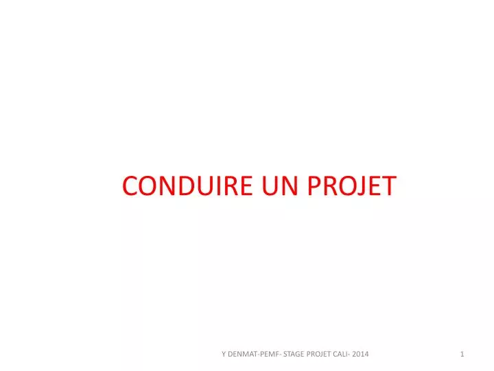 conduire un projet