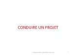 CONDUIRE UN PROJET - slide 1