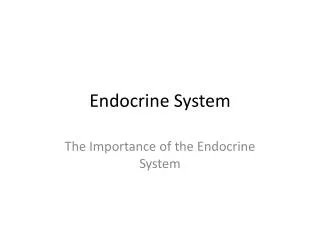 Endocrine System