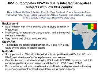 HIV-1 outcompetes HIV-2 in dually infected Senegalese subjects with low CD4 counts
