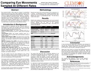 Comparing Eye Movements Sampled At Different Rates