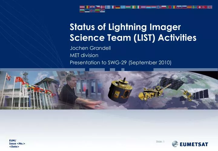 status of lightning imager science team list activities