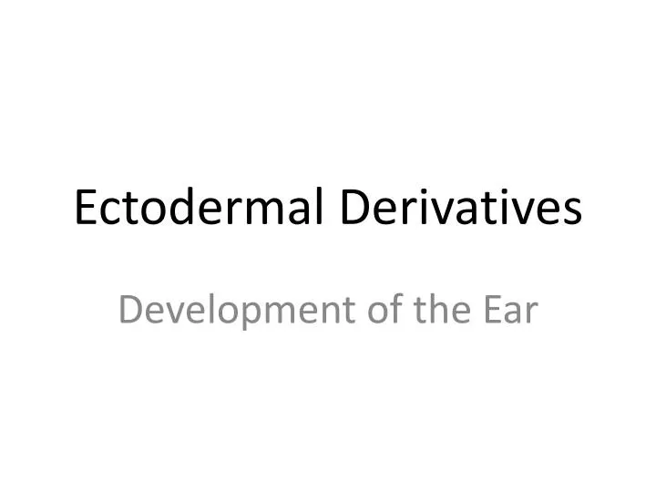 ectodermal derivatives