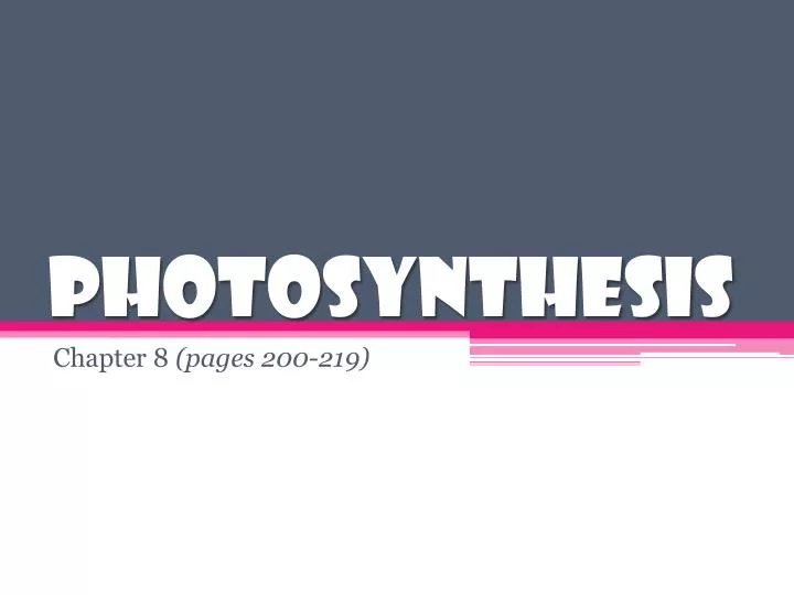 photosynthesis