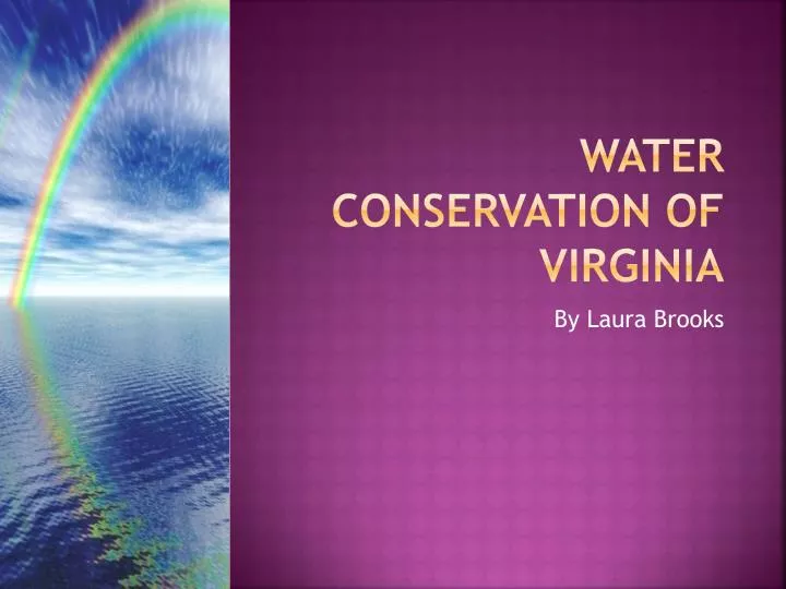 water conservation of virginia