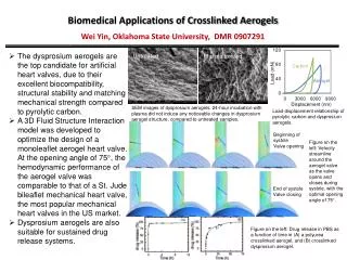 biomedical applications of crosslinked aerogels wei yin oklahoma state university dmr 0907291
