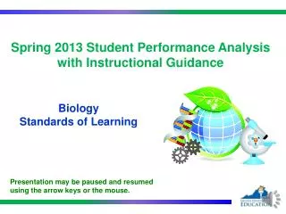 Spring 2013 Student Performance Analysis with Instructional Guidance