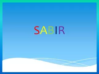 s a b i r