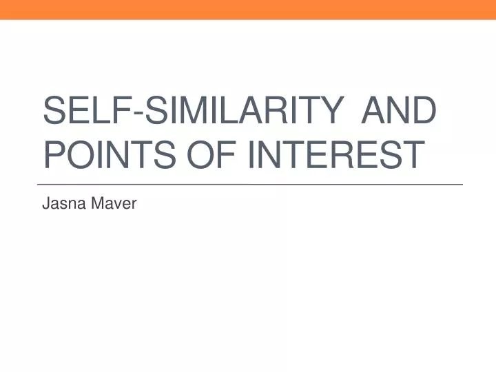 self similarity and points of interest