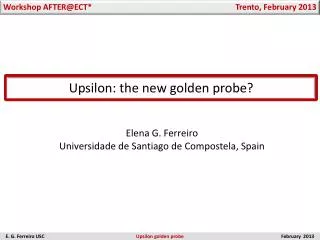 Upsilon: the new golden probe?