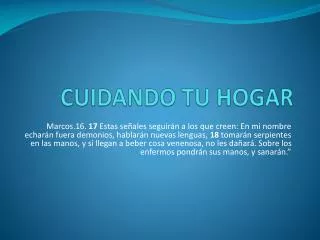 cuidando tu hogar