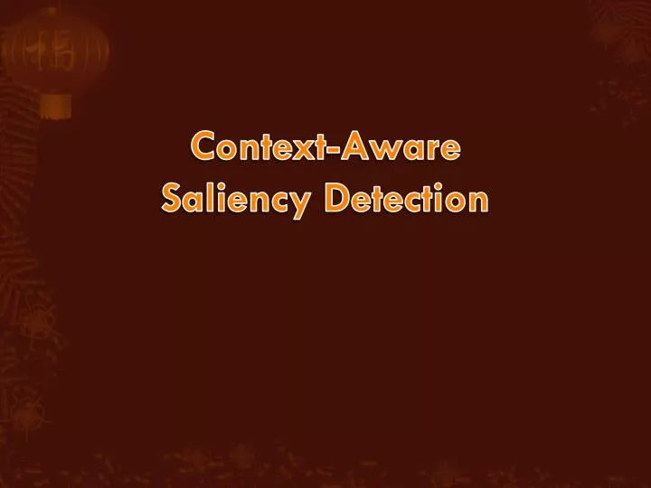 context aware saliency detection