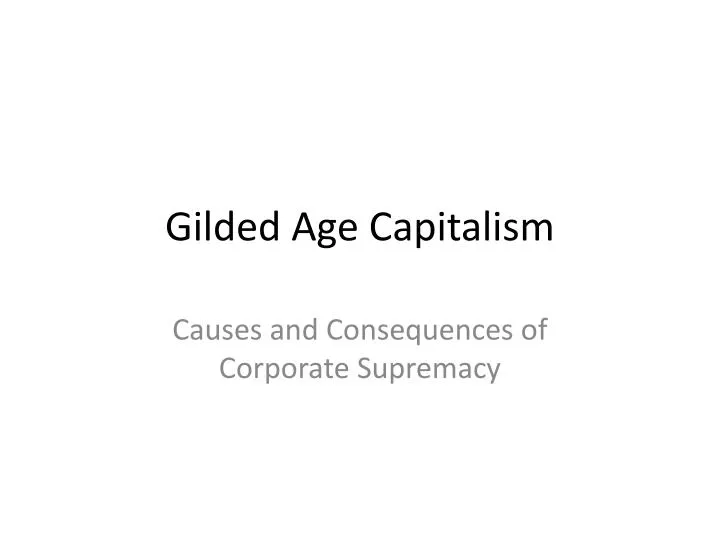 gilded age capitalism