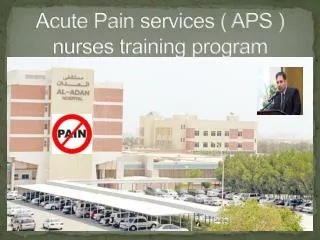 Acute Pain services ( APS ) nurses training program