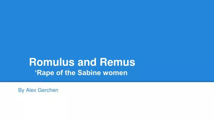romulus and remus rape of the sabine women
