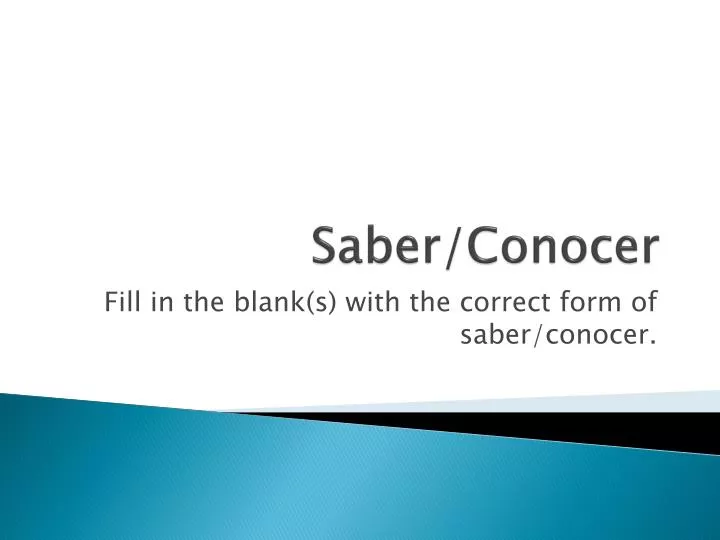 saber conocer