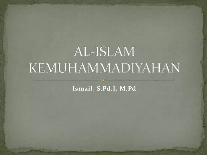 al islam kemuhammadiyahan