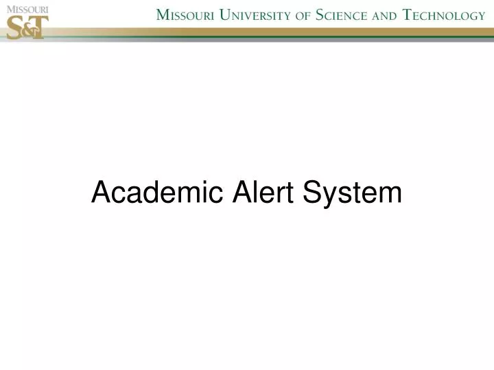 academic alert system
