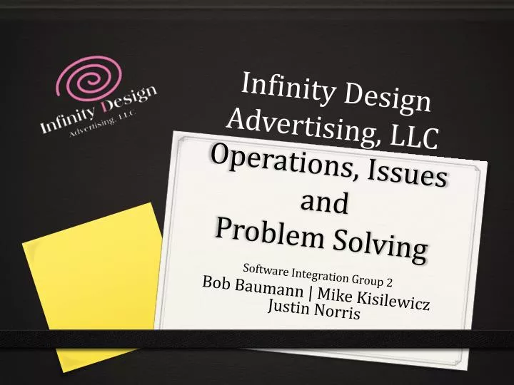 infinity design advertising llc operations issues and problem solving