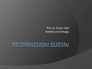 prof dr zoran vali katedra za fiziologiju