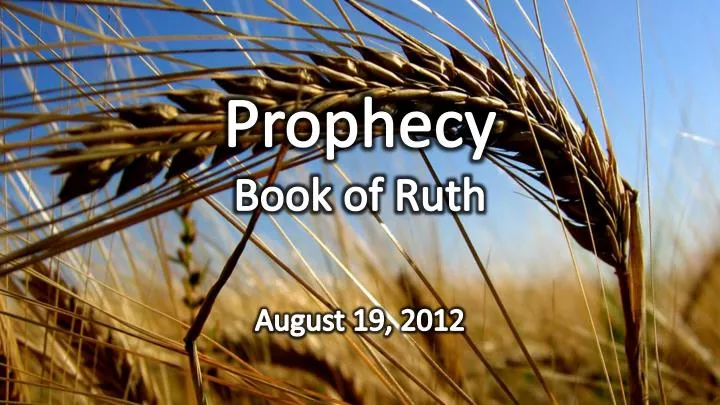 prophecy book of ruth