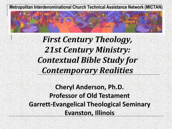 first century theology 21st century ministry contextual bible study for contemporary realities