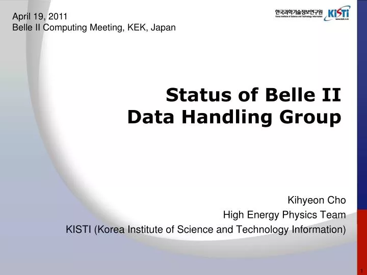 status of belle ii data handling group