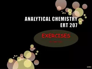 ANALYTICAL CHEMISTRY ERT 207