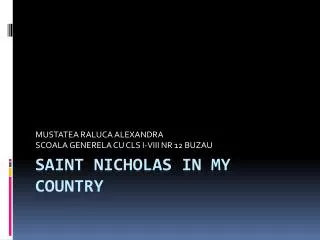 Saint Nicholas in my country